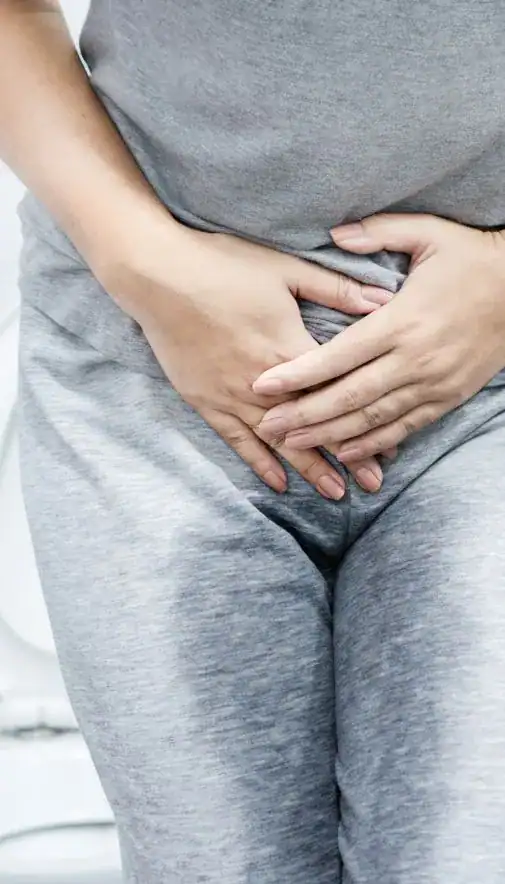 Image of woman had accident and needing stress incontinence treatment London