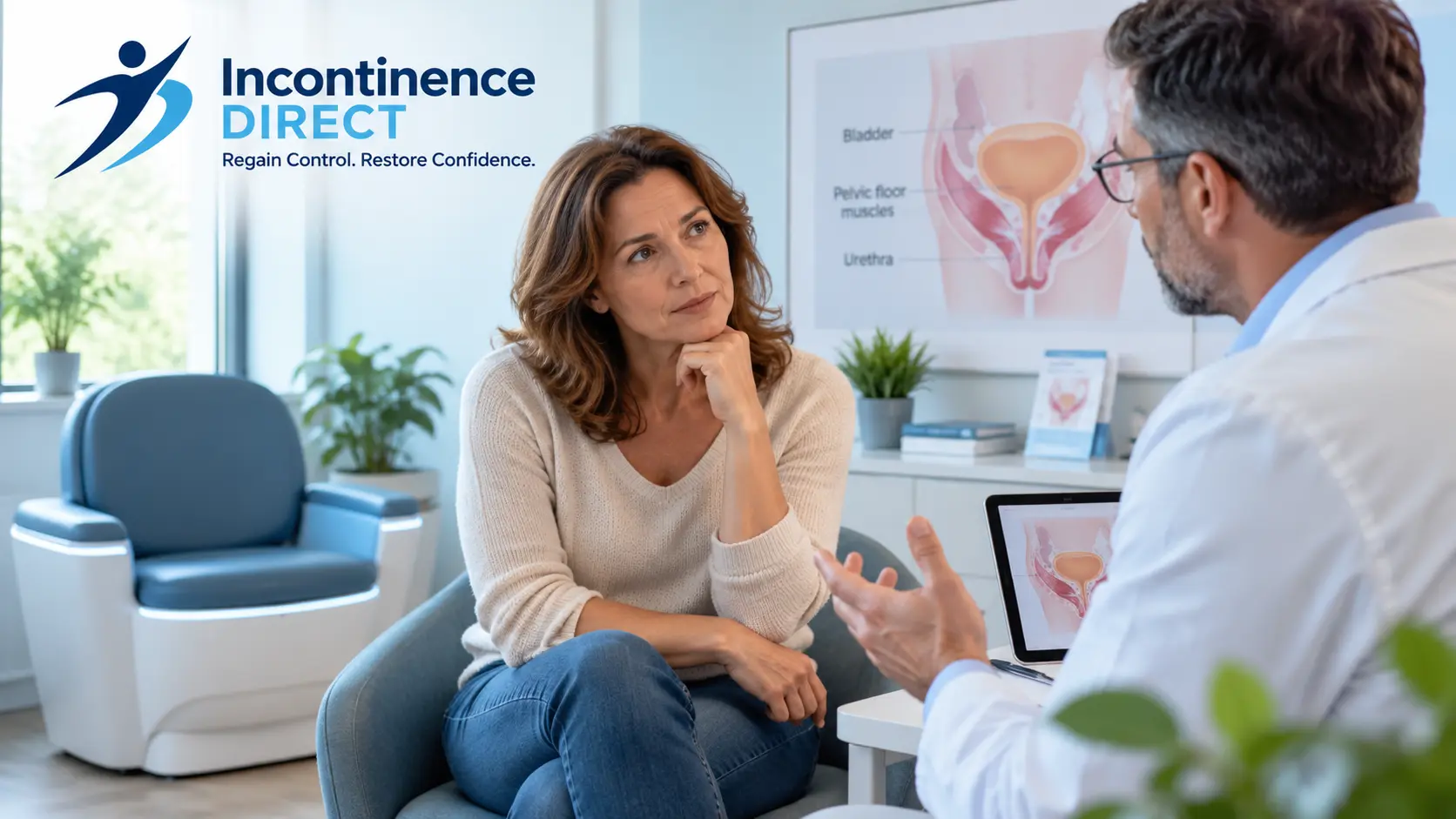 Pelvic Health Consultation in a Modern Clinic incontinence direct London
